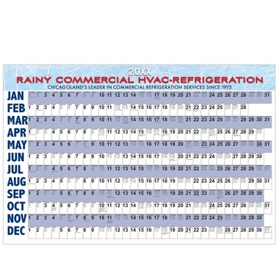 Horizontal Laminated Wall Calendar (37"x24")